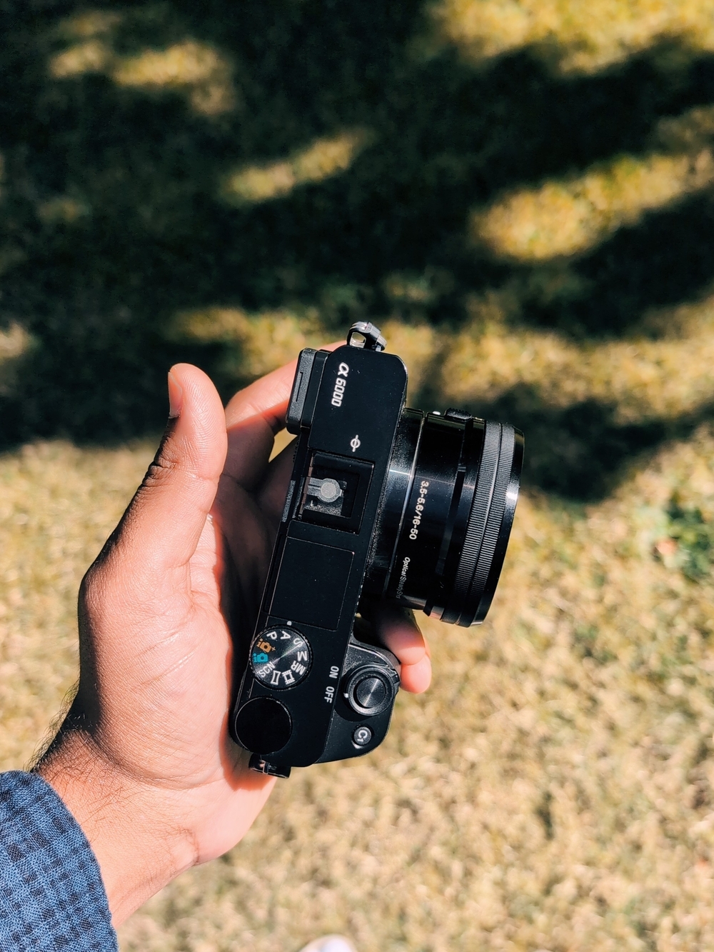 Sony Black Mirrorless Camera with Black Lens